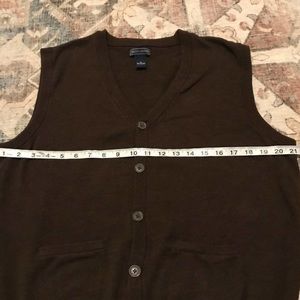 Saddlebred Brown V-Neck Sweater Vest